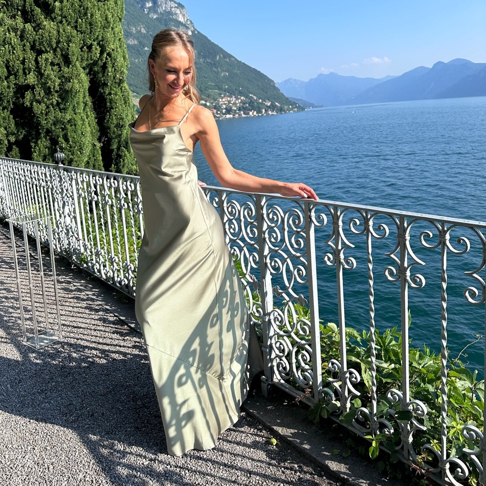 Tuscany Maxi Slip Dress light green